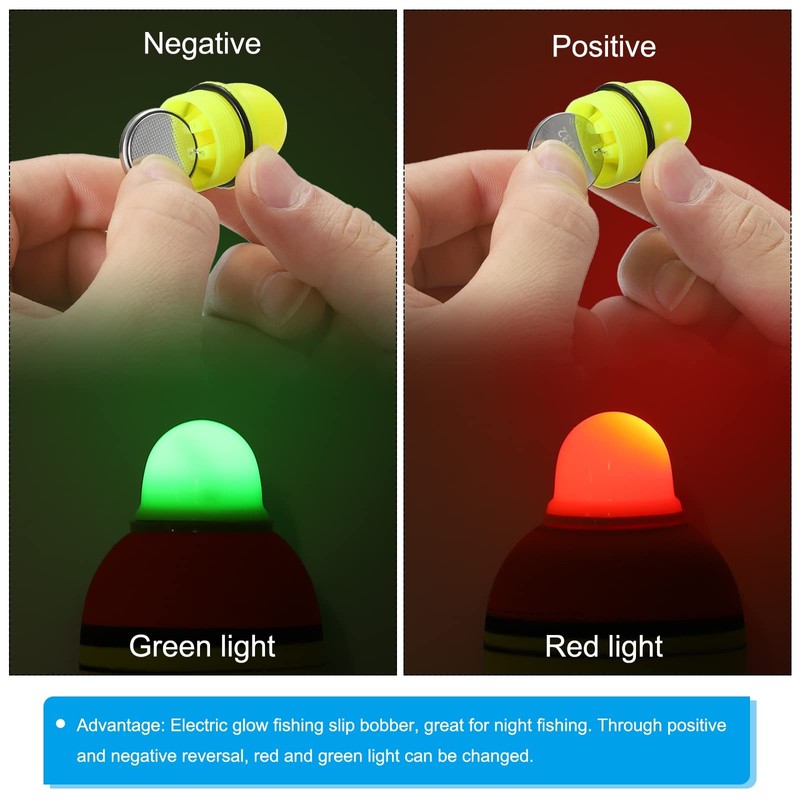 PATIKIL 4pcs 60g/2.1oz Lighted Fishing Slip Bobber EVA Light Up