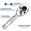 Bestgle Stubby Ratchet Wrench, Small Ratchet Socket Wrench Quick-Release 1/4