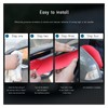 Dickno 2 PCS Car Mirror Rain Visor Guard, Carbon Fiber