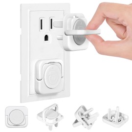 Outlet Covers Baby Proofing, 40 Pack Child Proof Plug Socket Covers Electric Plug Protectors Safety Caps to Prevent Power Shock, for US 3-Prong, Gray & White