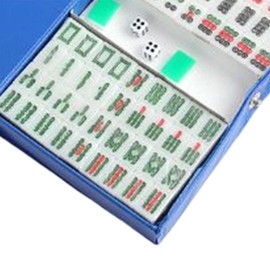 Portable Chinese Mini Mahjong Set with Carrying Case Table Game for Travel