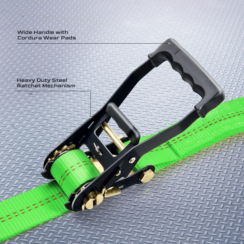 Trekassy Car Tie Down Straps for Trailers with Stake Pocket