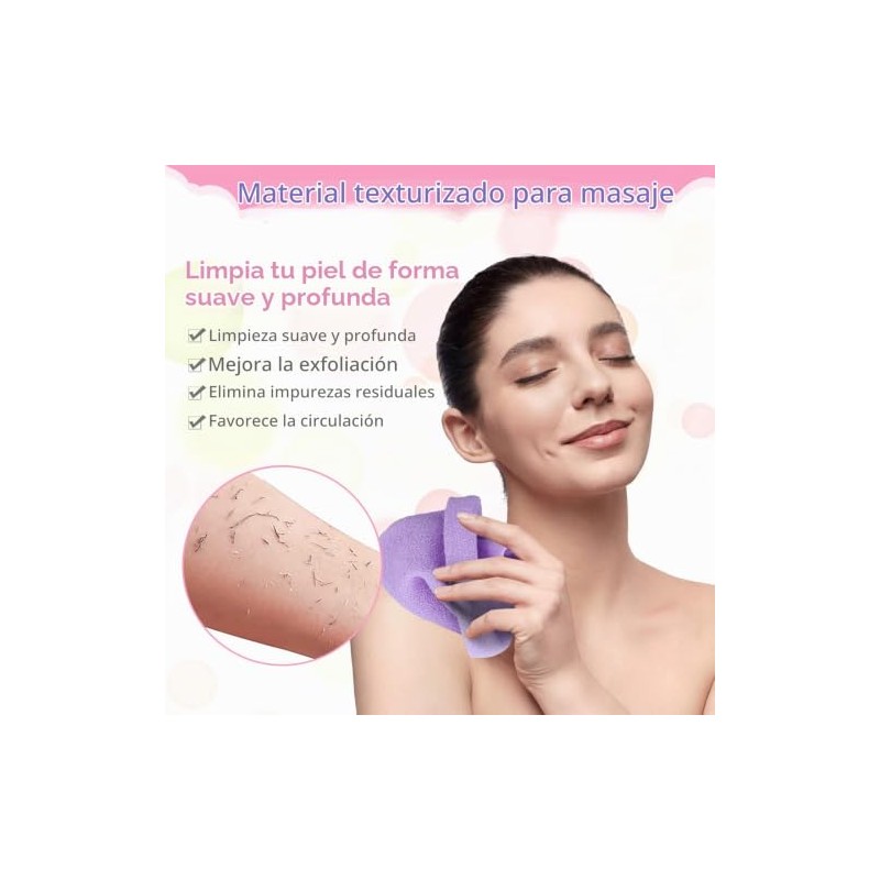 7 Exfoliantes de Espalda para Ducha Exfoliante Corporal de Nailon