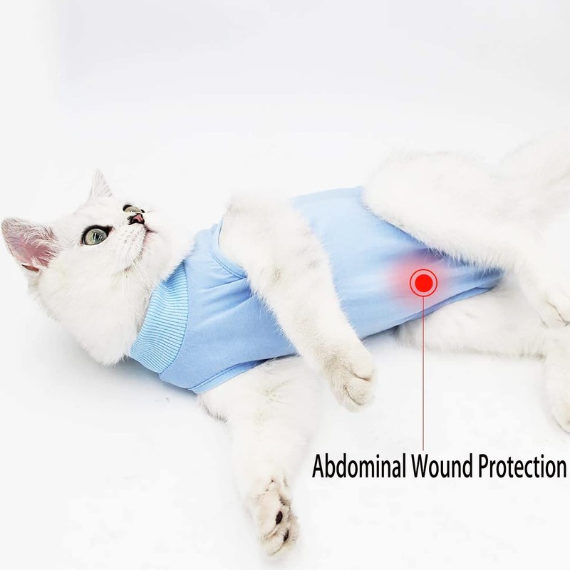 Lismyakey Cat Surgery Recovery Suit for Surgical Abdominal Wounds Home