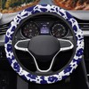 DBBXHZJY Blue Cow Print Steering Wheel Cover Women Non Slip