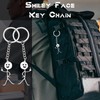 2Pcs Smiley Face Key Chain Sign Language Keychains for Women