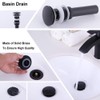 kimzcn Bathroom Sink Drain with Overflow Vessel Sink Stopper Pop