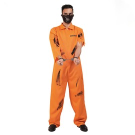 SEA HARE Adult Men's Orange Biochemical Prisoner Costume (M)