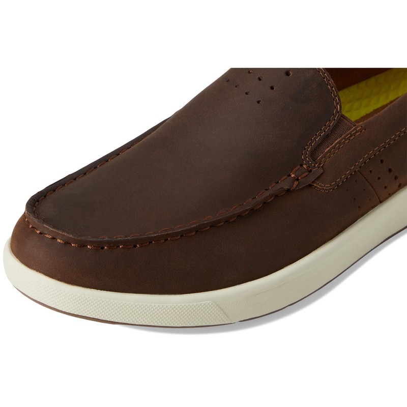 Florsheim Men's Crossover Moc Toe Slip-On Brown Pull Up 10.5