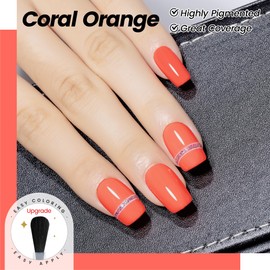 YTD Likomey Gel Nail Polish,15ml Coral Orange Soak Off UV Nails Gel,Salon Home DIY Nail Art Manicure and Pedicure Gel Varnish,CS443