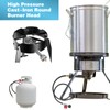 WADEO Propane Burner Head, High Pressure Cast-Iron Round Turkey Fryer