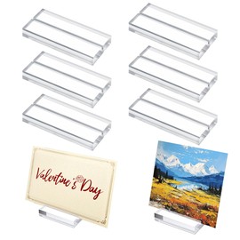 Postcard Holder Card Stand, Pack of 6 Transparent Acrylic Place Card Holder, 10 x 3 x 1.2 Card Holder, Table Photo Holder, Acrylic Place Card Holder for Weddings, Banquets and Parties, Photo Stands,