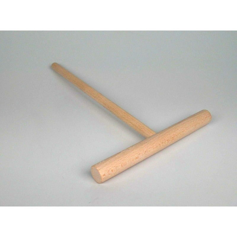Tredoni 14cm Wooden Batter Spreader/Rake T-Stick - Professional Pancake/Crepe Maker,