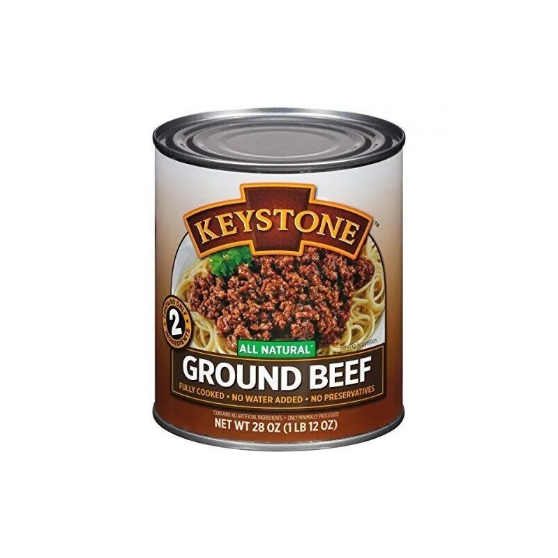 Keystone Meats All Natural Ground Beef Fully Cooked Food 28oz