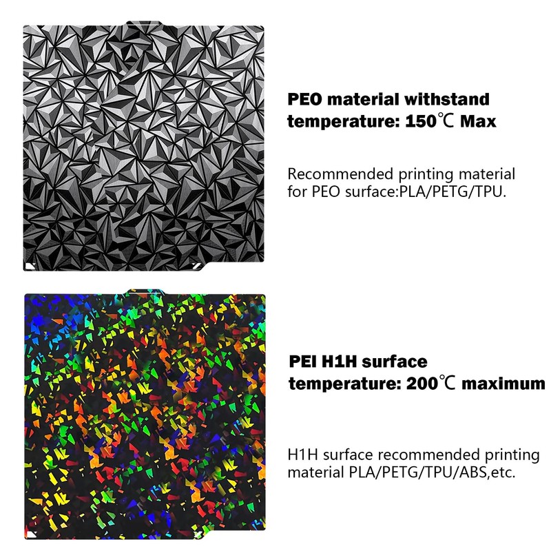 HzdaDeve 260X271MM for Centauri Carbon Build Plate PEI PEO Sheet