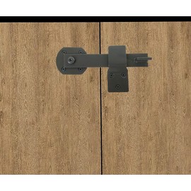 Flip Latch Barn Rustic Gate Latch Lock for Bar,Cabinet Door 6.5" Lenth Heavy Duty Iron Powder Coated (1Set, Antique Silver)