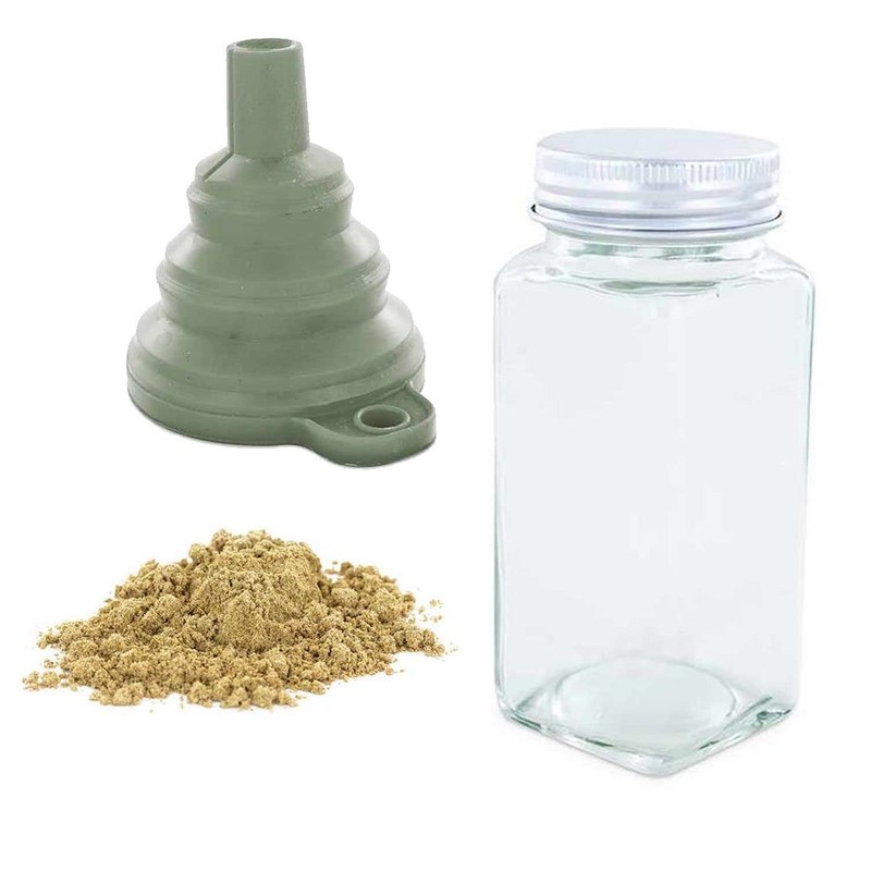 Spice Bottle + Funnel + Ground Green Cardamom 50 g