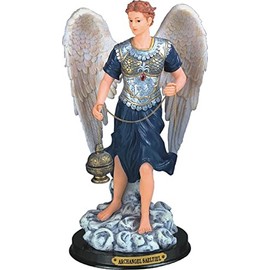 ICE ARMOR 12" H Archangel Sealtiel Statue Angel of Prayer Holy Figurine Religious Decoration Office Desk/Home/Living Room/Table Decor, Perfect House Warming Gifts for New Home
