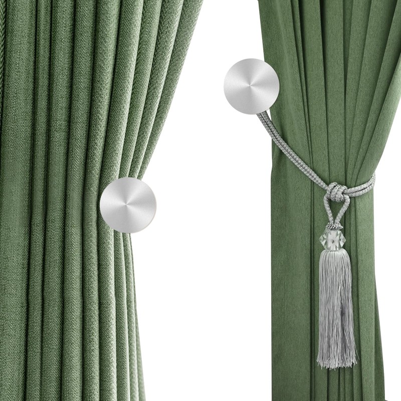 Curtain Holdbacks, Medallion Curtain Tieback Hooks for Drapes, Modern Decorative
