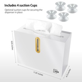 H4N Multifold Hand Paper Towel Dispenser Countertop, Compact Design, Single Sheet Dispensing for Home and Commercial Use, White