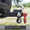 REYSUN Trailer Hitch Tri-Ball Mount: with Swivel Tow Shackle and