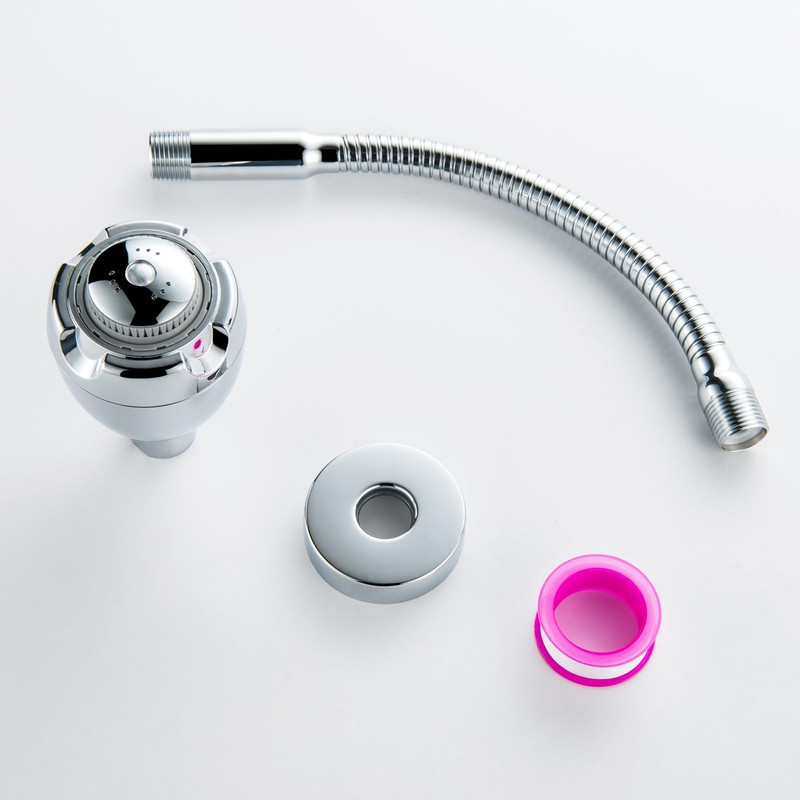 DOUBLUOEG Chrome 11.8 Inches Shower Head with Adjustable Shower Arm,