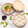 CROWNSPIRE 2 Tier Bamboo Steamer | Bamboo Steamer Basket with