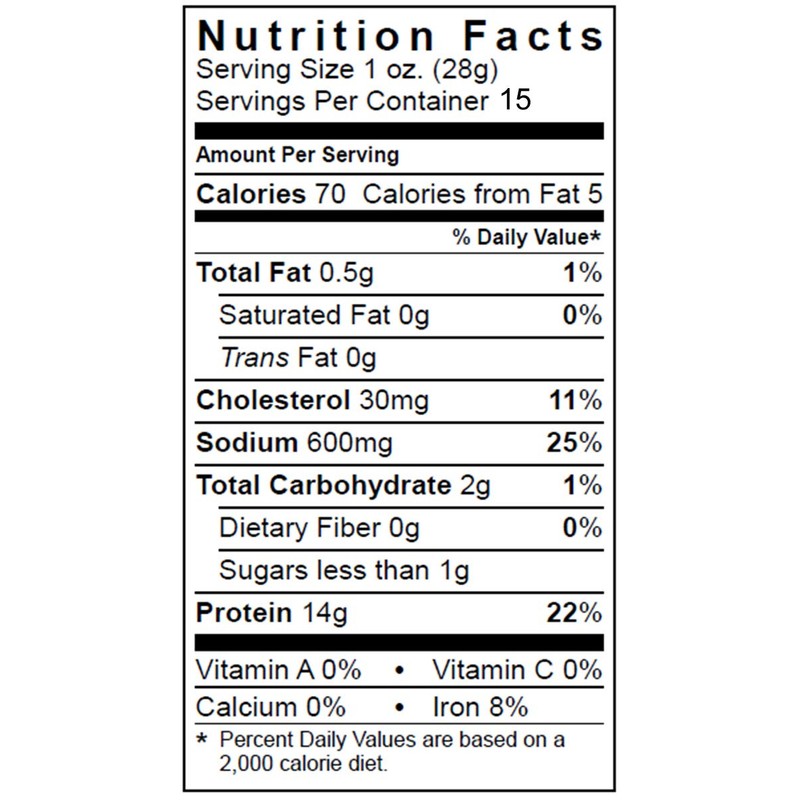 Wild Bills Hickory Smoked Beef Jerky Strips, 30-Count, 15-Ounce