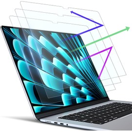 PYS [3-Pack Anti Blue Light Screen Protector for MacBook Air 15.3-Inch (2025/2024/2023, M4/M3/M2), Anti-Glare PET Matte Film, nti-Scratch, Anti-Fingerprint