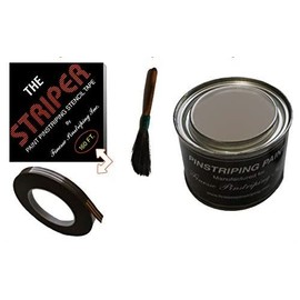 Finesse Pinstriping, Inc. Automotive Pinstriping KIT - Stencil/Brush/Paint - Pinstripe Your Car/Truck Results: 1/16 inch Stripe, 1/16 inch Space, 1/32 inch Stripe (Taupe, 42 Foot roll)