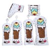 GOALFPRO Golf Club Head Cover Ice Cream Embroidery Synthetic Leather