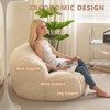 BYBYME Giant Bean Bag Chair, Faux Fur Bean Bag Couch