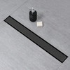 SaniteModar Linear Shower Drain, Black Linear Drain 36 inch with
