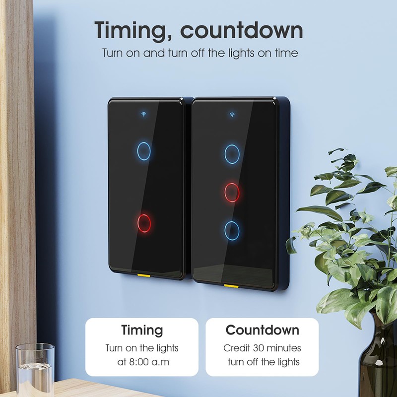 YIFAN Zigbee Smart Touch Wall Light Switch, Requires ZigBee Hub,