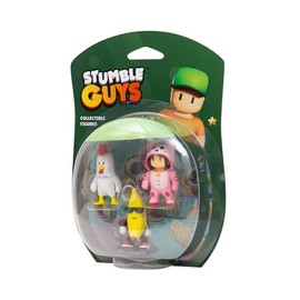 Stumble Guys Collectible Figures 3-Pack - Chicken, Banana Guy, Meowmer - 24 Styles to Collect