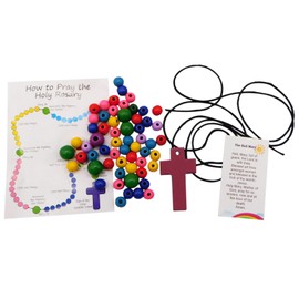 Westmon Works Make Your Own Beaded Rosary Craft Kit with Hail Mary and Our Father Holy Card