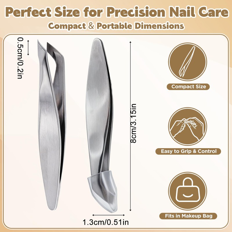 2 Pieces Mini Cuticle Cutter, Professional Cuticle Nippers Cuticle Scissors,