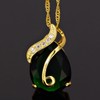 RIZILIA Pendant with 18" Chain & Pear Cut CZ [Simulated