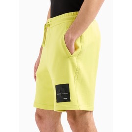 A | X ARMANI EXCHANGE Men's Limited Edition MixMag Cotton Fleece Shorts, Yellow Plum