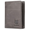 BULLCAPTAIN Large Capacity Genuine Leather Bifold Wallet/Credit Card Holder for