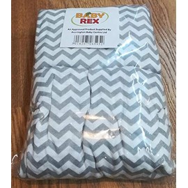BABY REX® 2 x Travel Cot 95 x 65 Fitted Sheets - Premium Quality 100% Cotton - Grey Chevrons