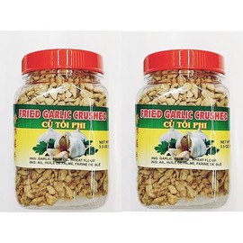 Fried Garlic Crushed, Vietnamese Style Garlic Topping, 3.5 oz, Pack of 2 香炸蒜片