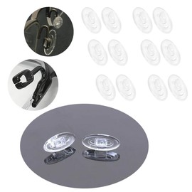 6 Pairs Push-in Eyeglasses Nose Pads,14mm Soft Silicone Glasses Replacement Nose Piece, Slide on Nose Guards Anti-Slip Nosepads for Eyeglasses Sunglasses