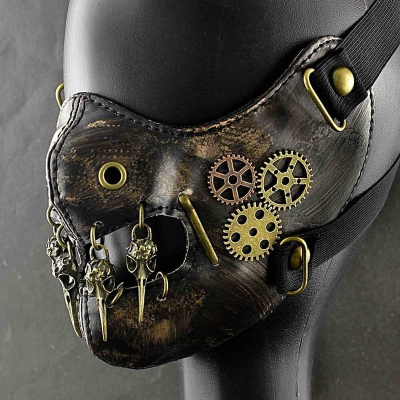 punkman2000 SteamPunk Vintage Gears Mask Masquerade Costume Mens Womens