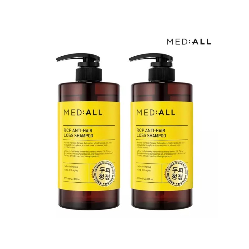 Mediol 메디올 두피청청 탈모 완화 대용량 샴푸 우디허발향 800ml 2개