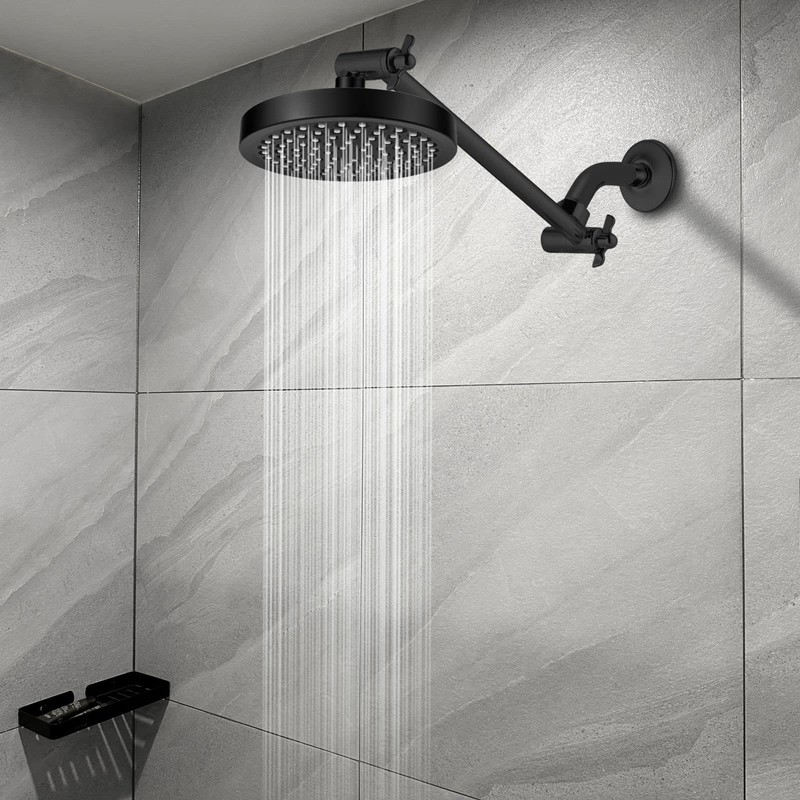 Nuodan Shower Head Extension Arm - 11" Solid Brass Shower