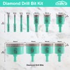 LEKOMESH Diamond Core Drill Bits Set 11pcs Tile Hole Saw