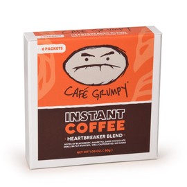 Café Grumpy - Instant Coffee Single Serving - Heartbreaker Blend - Medium Roast - Fresh Ground Arabica Beans Taste - 6 Individual Packets - 1.06 oz (30g)