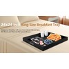 KEVJES King Size Acrylic Tray with Embedded Handle,No Need to