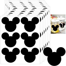 Vinyl Chalkboard Stickers Mouse Head Stickers 2.97 x 2.5 Inch PVC Mouse 90 Pack Blackboard Wall Decals Mouse Themed Birthday Party